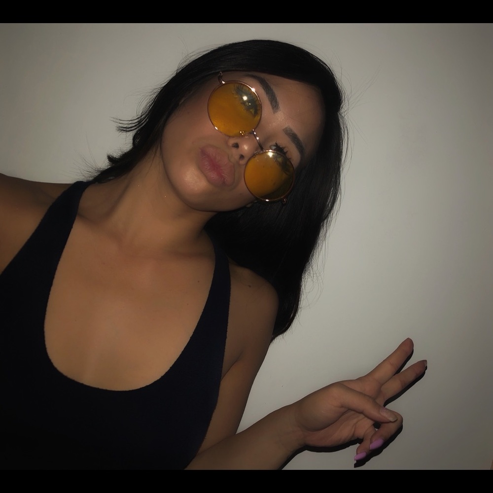 yellow hippie sunglasses